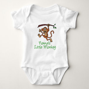 Nonna's Little Monkey Baby Bodysuit