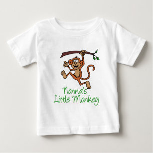 Nonna's Little Monkey Baby T-Shirt