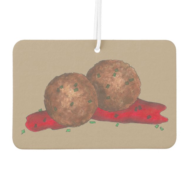 Nonna's Meatballs Meat Ball Marinara Italian Food Car Air Freshener (Back)