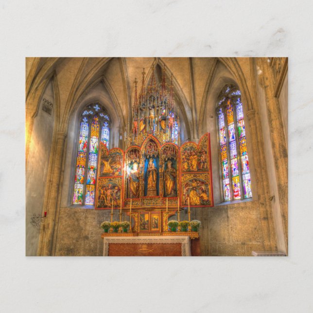 Nonnberg Abbey Stained Glass        Postcard (Front)