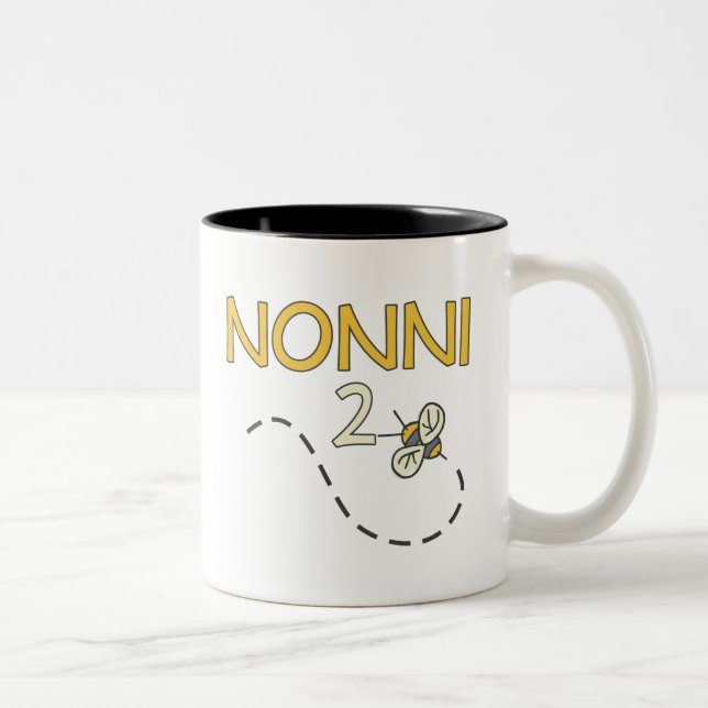 Nonni 2 Bee Two-Tone Coffee Mug (Right)