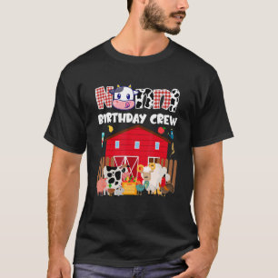 Nonni Birthday Crew Animals Farming Barnyard Famil T-Shirt