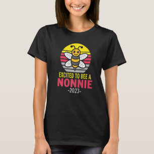 Nonnie 2023 Bee Grandma Excited To Be A Nonnie T-Shirt