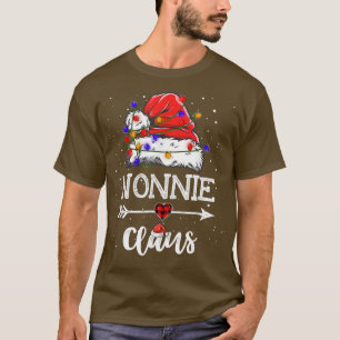 Nonnie Claus Christmas Light Pajama Family Matchin T-Shirt