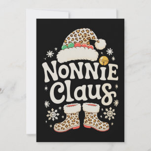 Nonnie Claus Leopard Christmas Matching Family Holiday Card