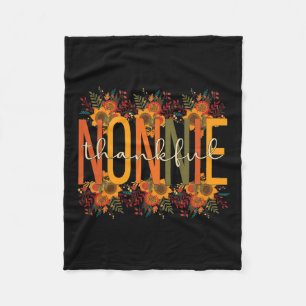 Nonnie Grandmother Thanksgiving Nonnie Grandma Fleece Blanket
