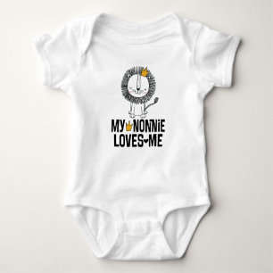 Nonnie Loves Me Grandson Lion Baby Bodysuit
