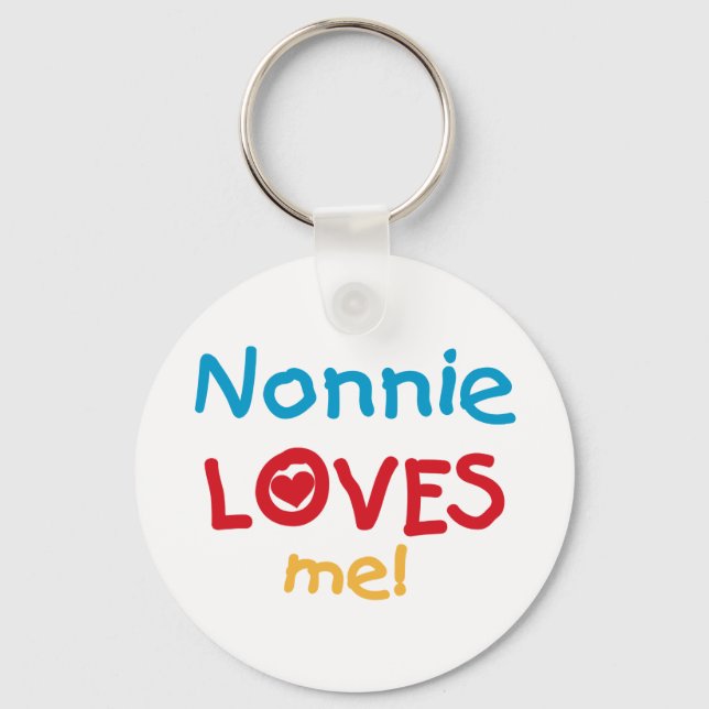 Nonnie Loves Me Tshirts and Gifts Key Ring (Front)