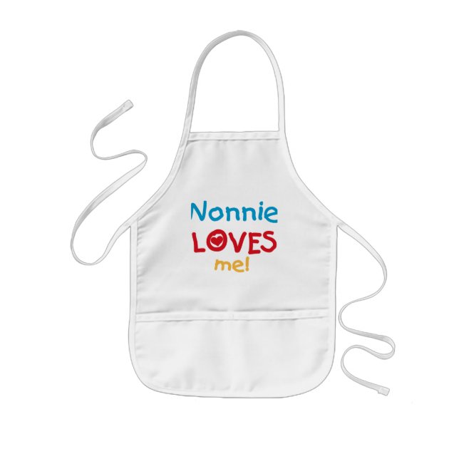 Nonnie Loves Me Tshirts and Gifts Kids Apron (Front)