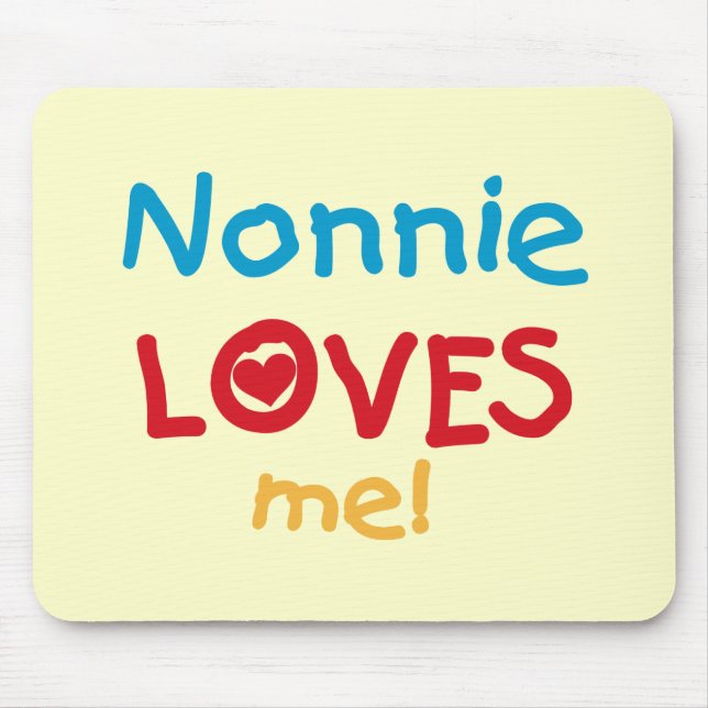 Nonnie Loves Me Tshirts and Gifts Mouse Pad (Front)