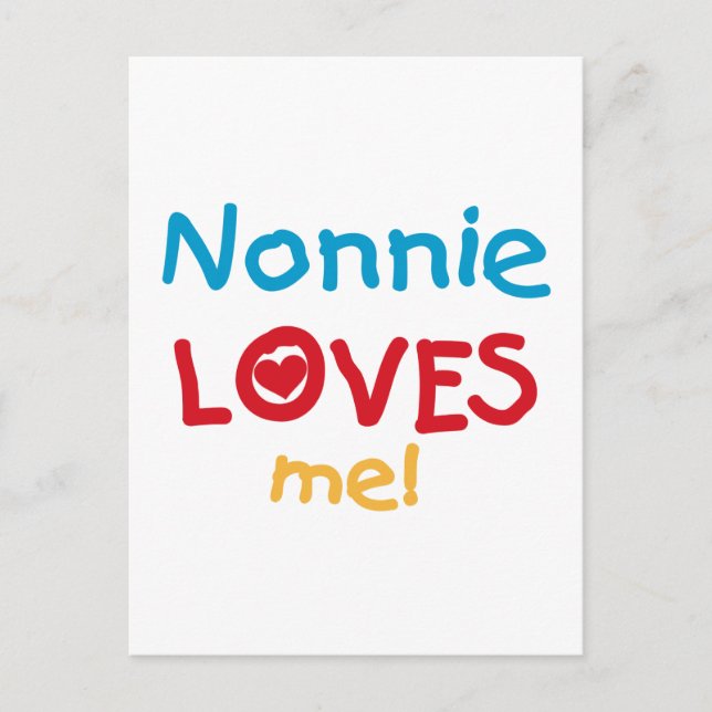 Nonnie Loves Me Tshirts and Gifts Postcard (Front)