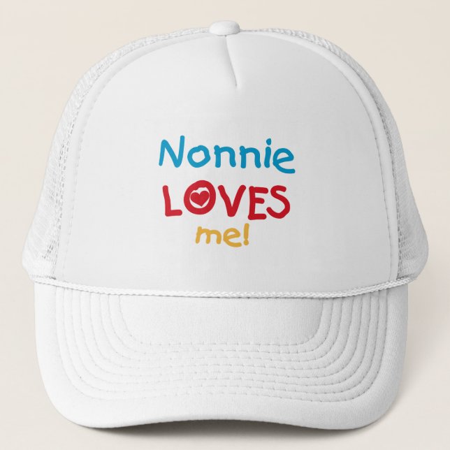 Nonnie Loves Me Tshirts and Gifts Trucker Hat (Front)