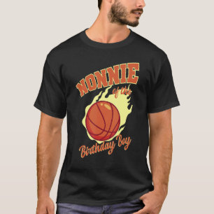 Nonnie Of The Birthday Boy Basketball Family Bday  T-Shirt
