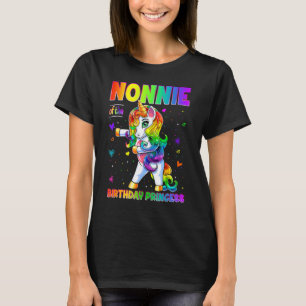 Nonnie Of The Birthday Princess Girl Flossing Unic T-Shirt