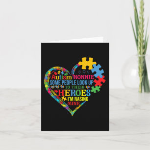 Nonnie Raising Hero Mothers Day Autism Nonnie Fami Card