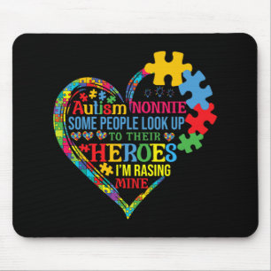 Nonnie Raising Hero Mothers Day Autism Nonnie Fami Mouse Pad
