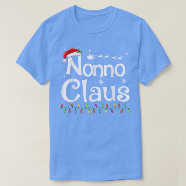 Nonno Claus Funny Grandma Santa Pyjamas Christmas  T-Shirt (Design Front)