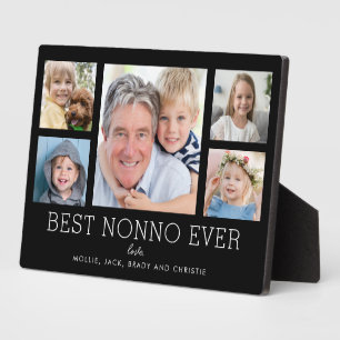 Nonno Grandfather Grandchildren Photo Collage Plaque