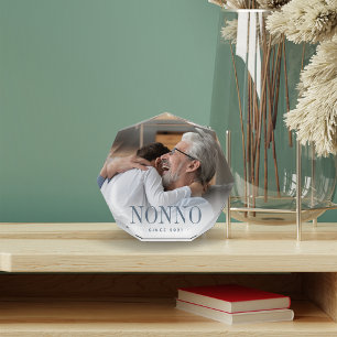 Nonno Grandpa Year Established Photo Block