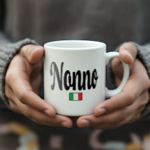 Nonno Italian Flag Mug - Grandfather Grandpa