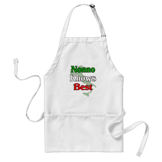 Nonno (Italian Grandfather) Knows Best Standard Apron (Front)