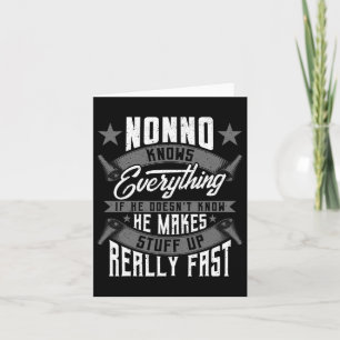 Nonno Knows Everything Funny Nonno Fathers Day Gif Card