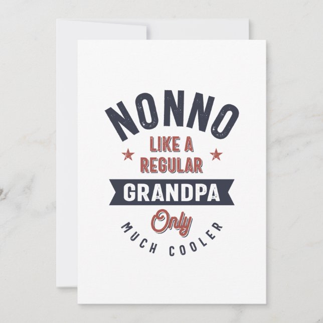 Nonno Like a Regular Grandpa Only Much Cooler Invitation (Front)