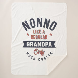 Nonno Like a Regular Grandpa Only Much Cooler Sherpa Blanket