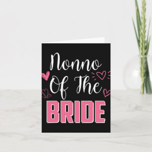 Nonno Of The Bride Family Wedding Party Wife To Be Card