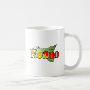 Nonno with Map of Sicily Coffee Mug