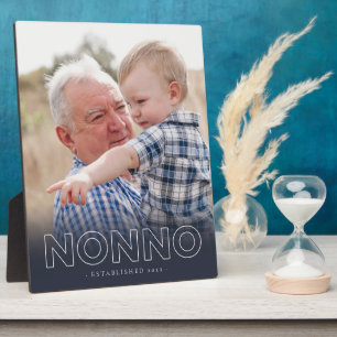 "Nonno" Year Established Father's Day Photo Plaque