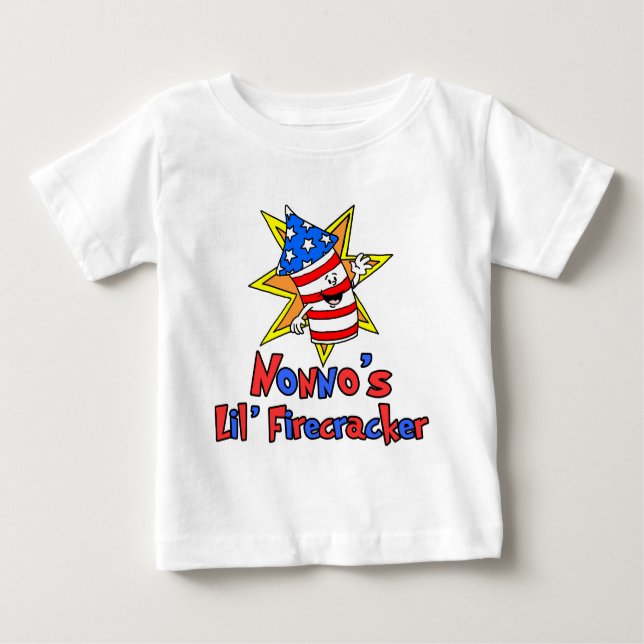 Nonno's Little Firecracker Baby T-Shirt (Front)