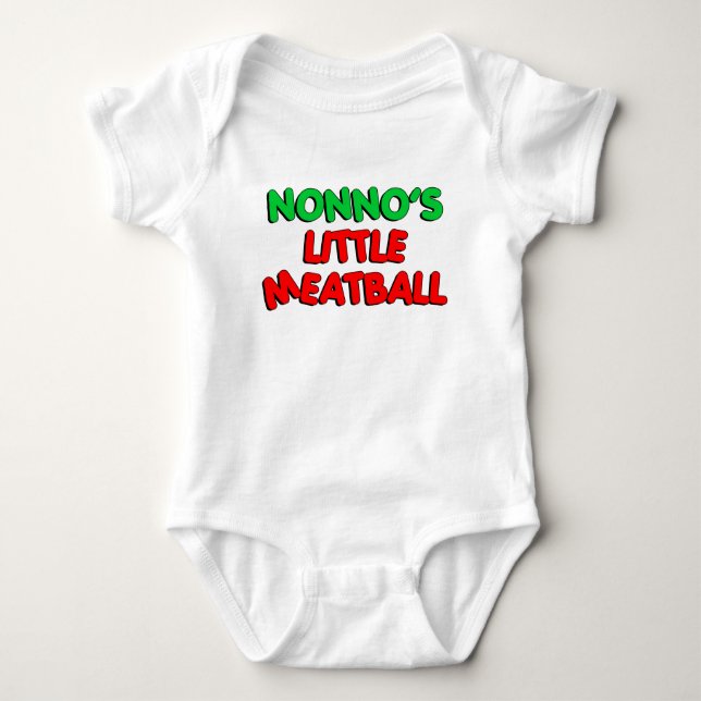 Nonno's Little Meatball Baby Bodysuit (Front)