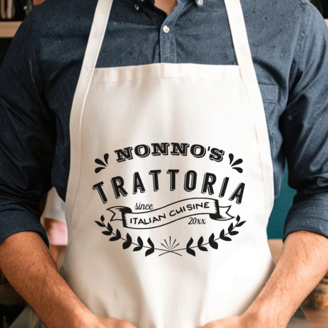 Nonno's Trattoria Italian Grandpa Kitchen Standard Apron (Creator Uploaded)