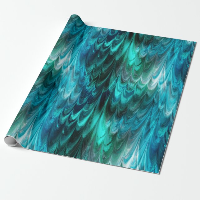 nonpareil kelpie teal : wrapping paper (Unrolled)