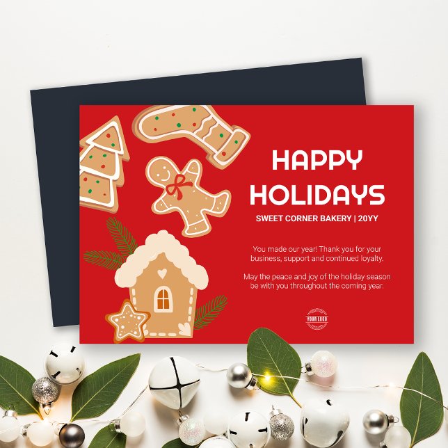 NonPhoto Bakery Gingerbread Thank You Holiday Card (NonPhoto Bakery Gingerbread Thank You Holiday Card)