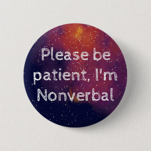 Nonverbal Customisable Galaxy Identity 6 Cm Round Badge