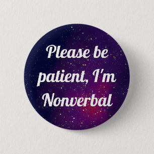 Nonverbal Customisable Galaxy Identity 6 Cm Round Badge