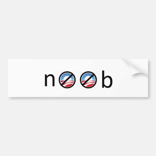 Noob anti-Obama bumper sticker (Front)