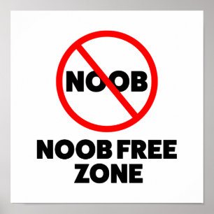 Noob Free Zone Poster