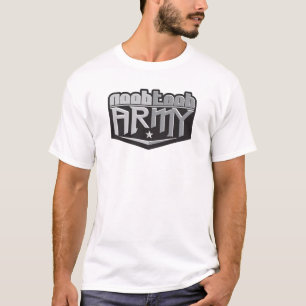 NooBTooB Army White T-Shirt