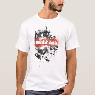 NooBTooB Grunge-BR White T-Shirt