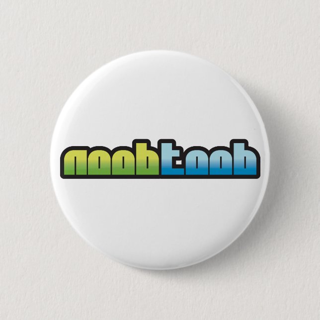 Noobtoob White Button (Front)