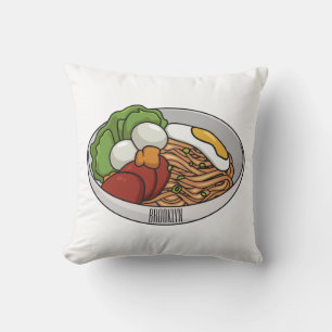 Noodle cartoon illustration  cushion