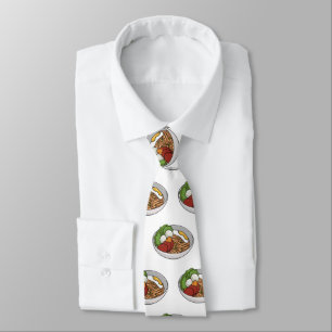 Noodle cartoon illustration tie
