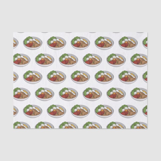 Noodle cartoon illustration  tissue paper (Front)