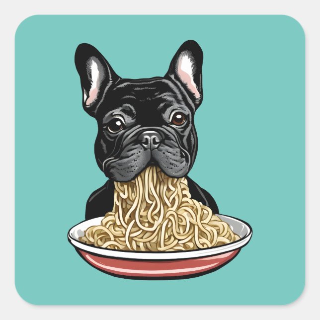 Noodle Eater Square Sticker (Front)