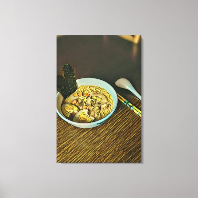 Noodle lover design canvas print (Front)