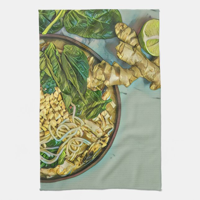 Noodle lover gift tea towel (Vertical)