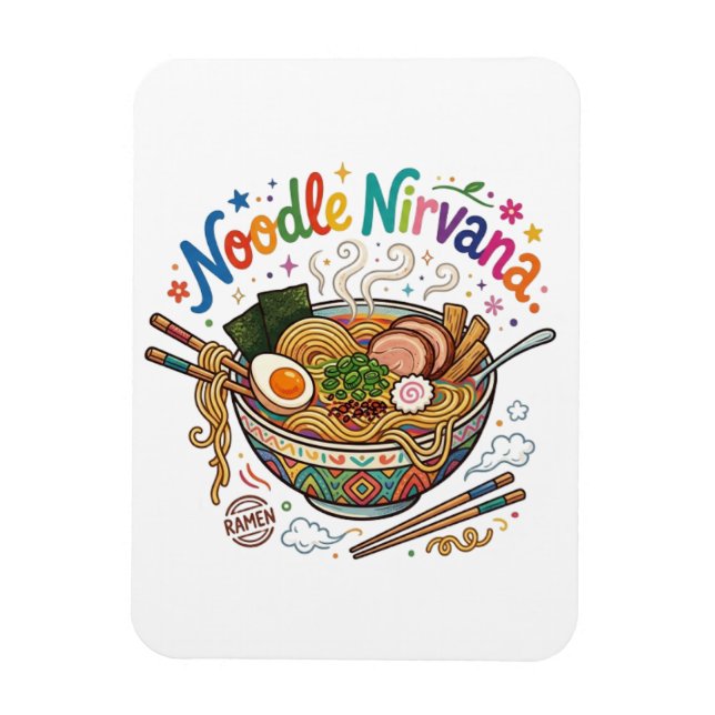 Noodle Nirvana T-Shirt Magnet (Vertical)